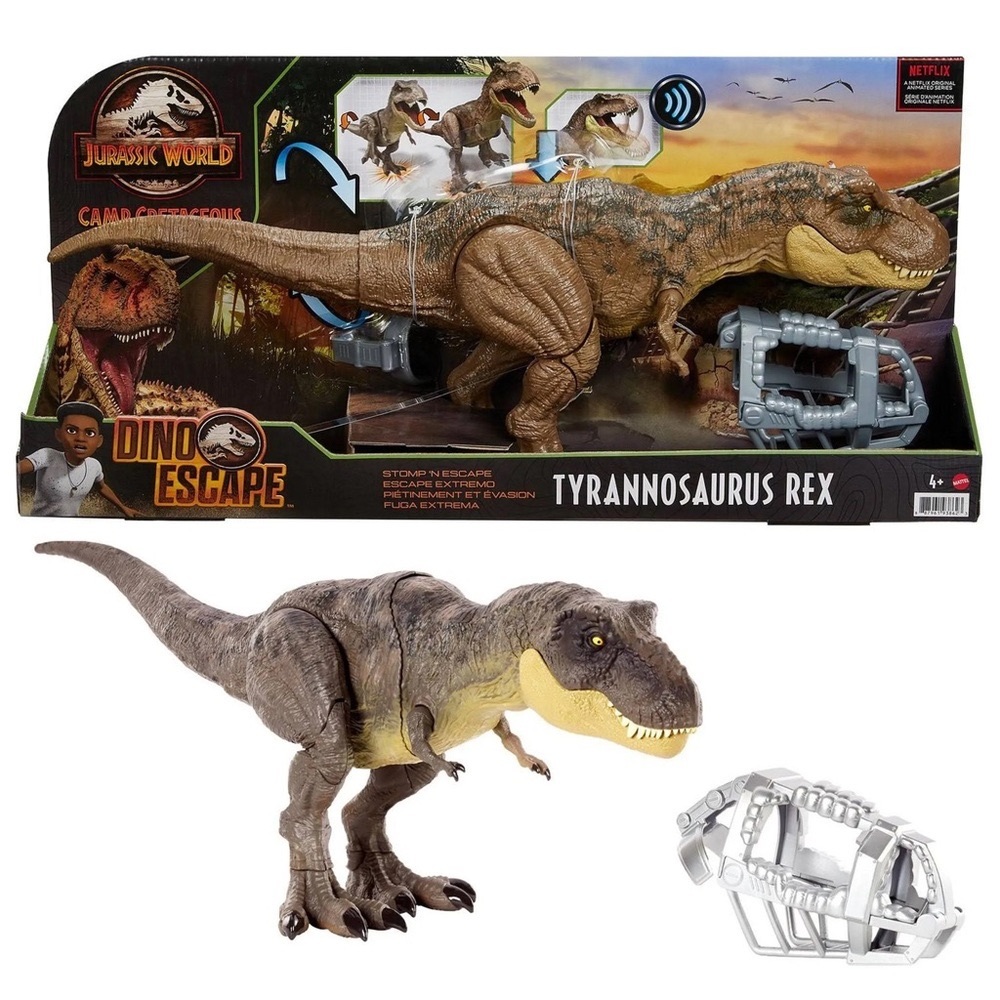 Mattel Jurassic World Dino Escape Tyrannosaurus Rex Figure - Brown and Tan